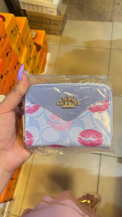 carteira da coach azul