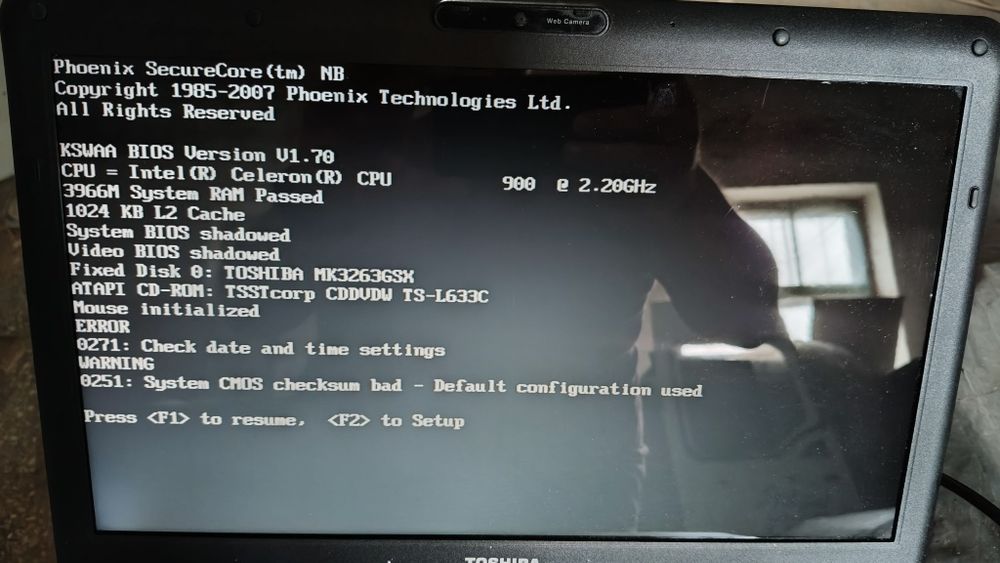 Ноутбук Toshiba satellite l500-1EN