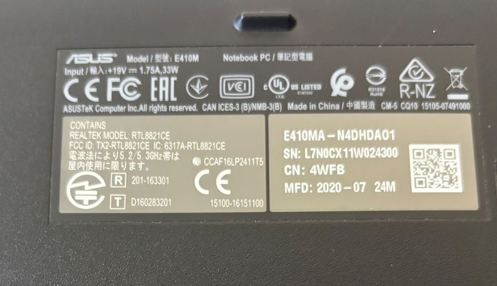 Portatil Asus E410M