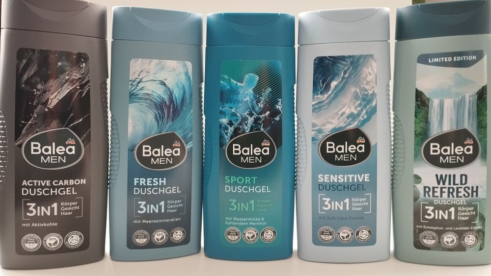 Balea MEN żele pod prysznic dla mężczyzn 5x 300 ml