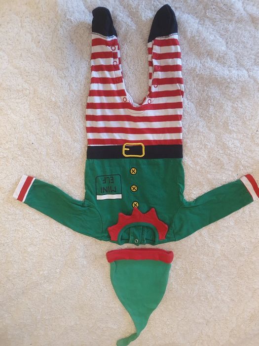 Strój świąteczny elf pomocnik Mikołaja 62 cm