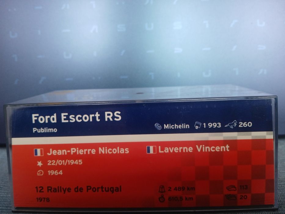 Miniatura 1:43 Ford Escort Rs Jean Pierre Nicolas Rally de Portugal