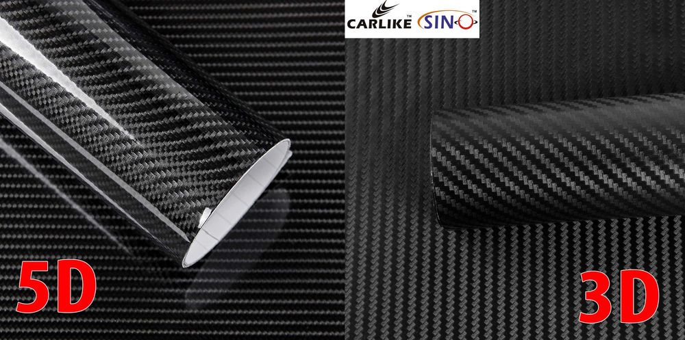 Автоплівка CARLIKE Carbon 3D/5D PVC глянсова вінілова для тюнінгу