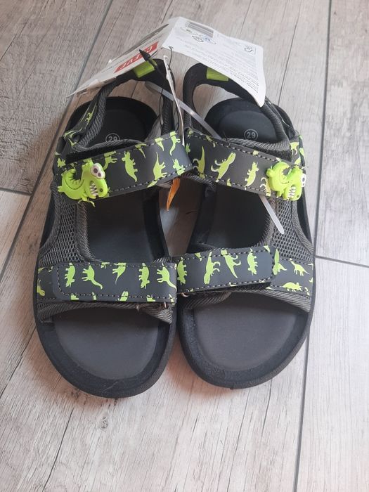 Cleve 29 sandały chłopięce na rzepy dinozaury