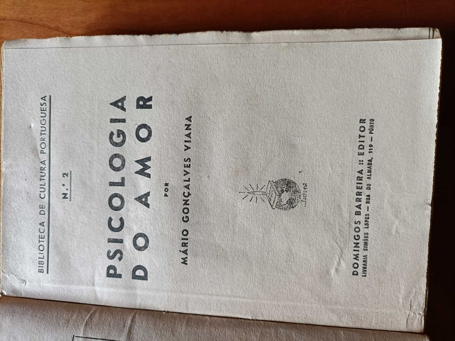 "Psicologia do Amor" de Mário Gonçalves Viana (Livro Raro de 1944)