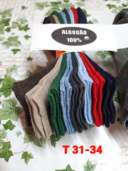 NOVAS! Meias, 16 pares em algodão 100%