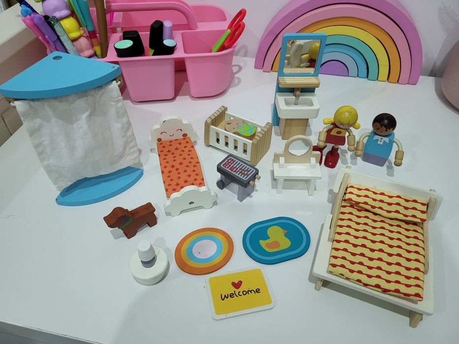 casinha de bonecas + acessórios