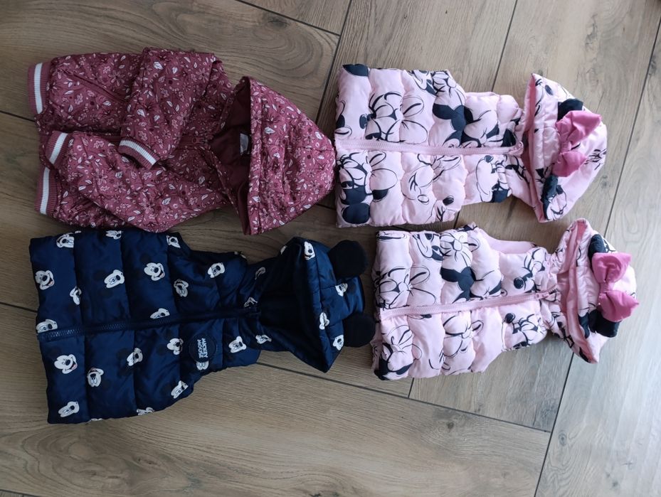 Bezrękawnik kamizelka kurtka dziewczynka kaptur suwak myszka Miki mimi