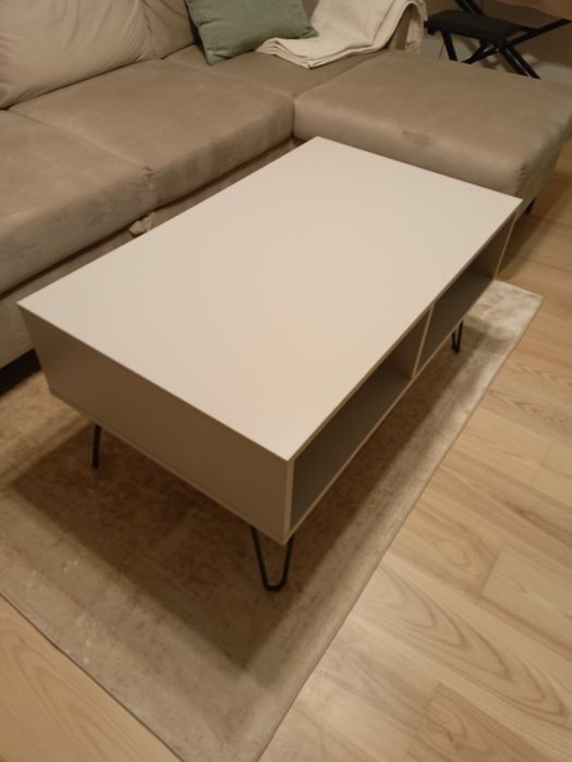 Stolik kawowy kaszmir + szuflada dąb wotan