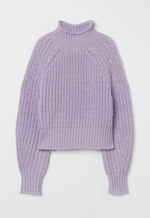 Теплий светр H&M колір лаванда