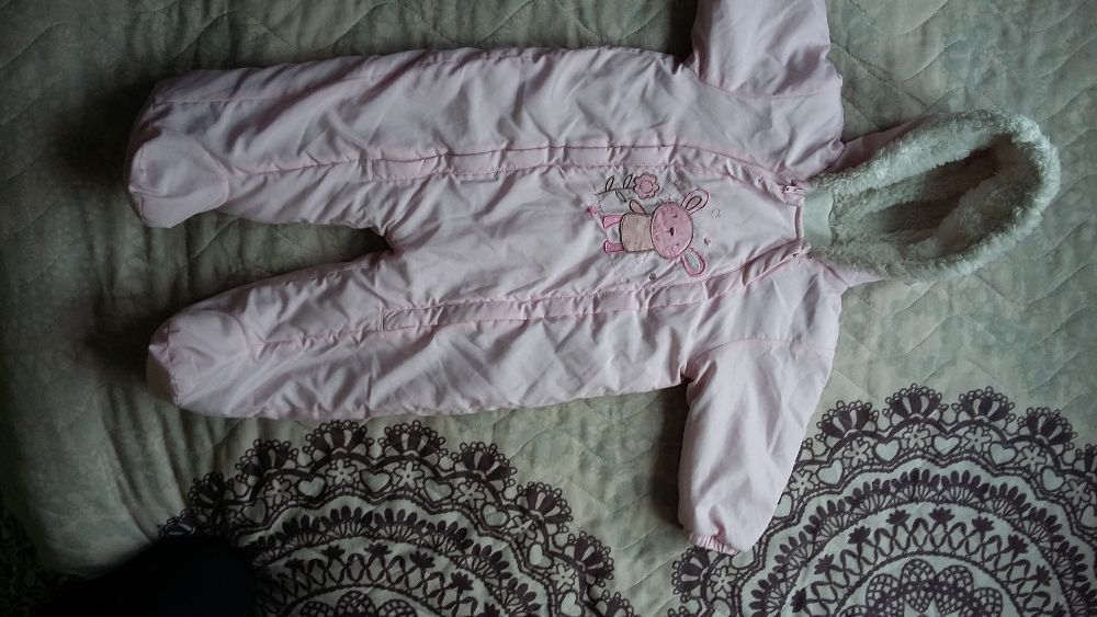 Kombinezon zimowy dla dziewczynki różowy roz 68-74