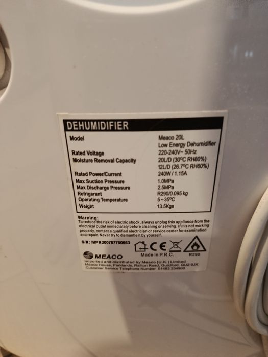 Osuszacz Meaco 20 low energy