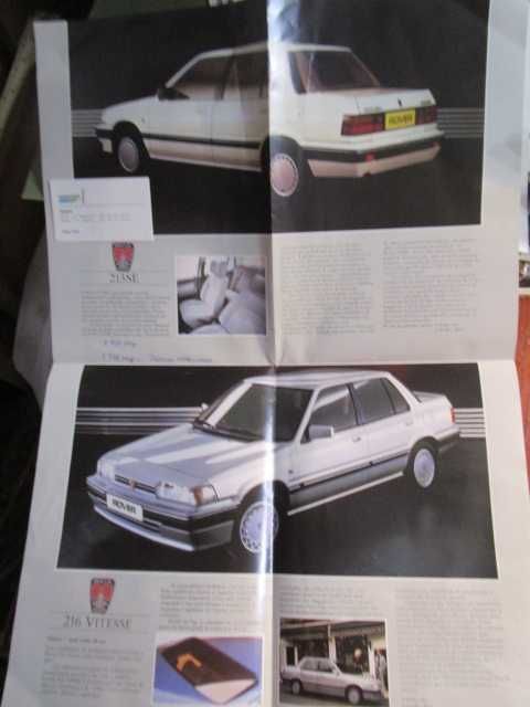 folheto promocional Rover Serie 200