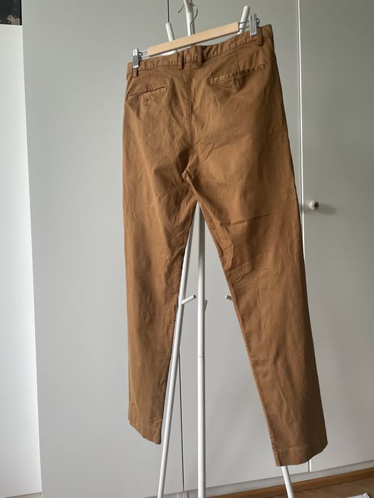 H&M spodnie męskie 46 32R brązowe chinosy bawełniane