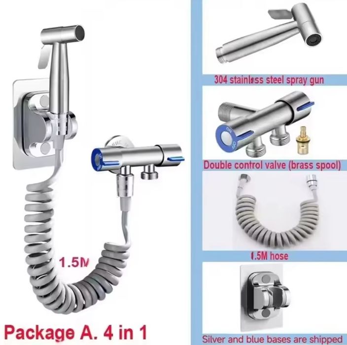Torneira Dupla +  Chuveiro Higienico Mini para WC