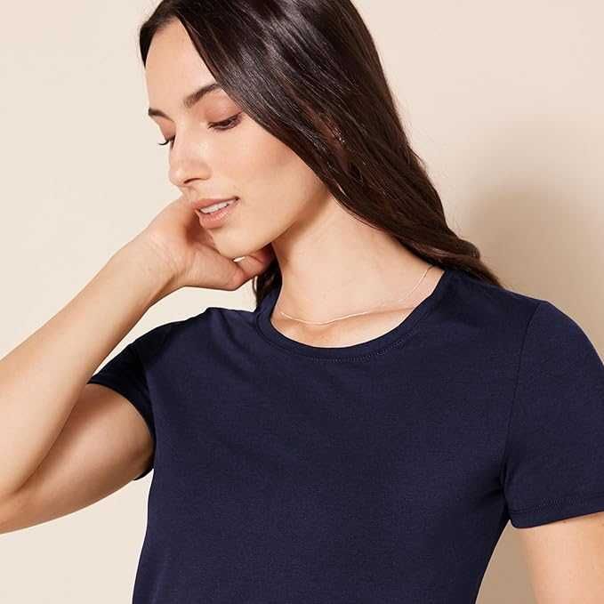 Zestaw 2 T-Shirt AMAZON ESSENTIALS Damskich Bawełna Dekolt W Serek XL