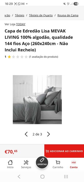 Capa de Edredon Casal 100% Algodão