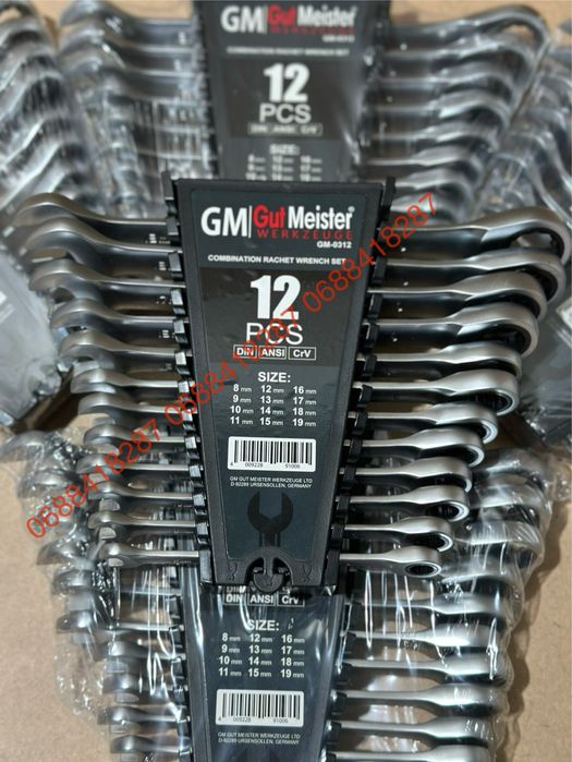 Набор ключей с трещоткой Gut meister 12 Германия набор инструментов