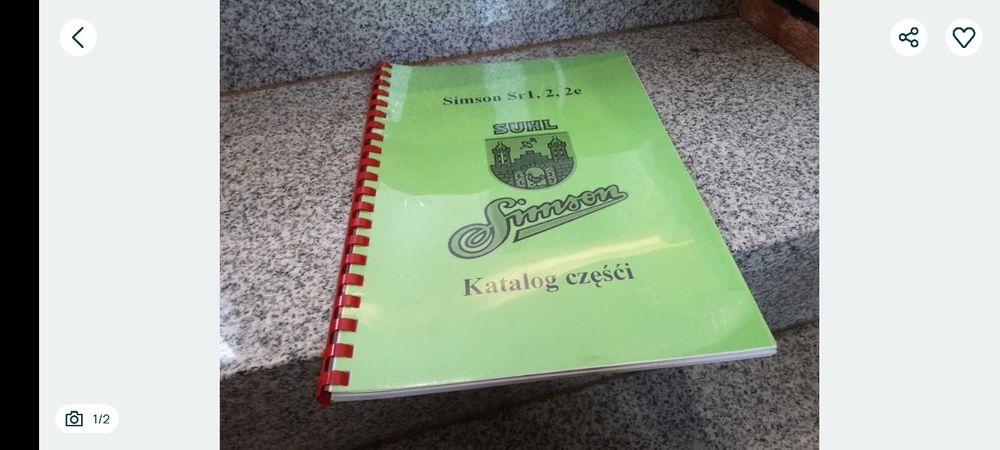 Pakiet części Simson sr2 katalog uszczelniacze tulejki gumowe silnika