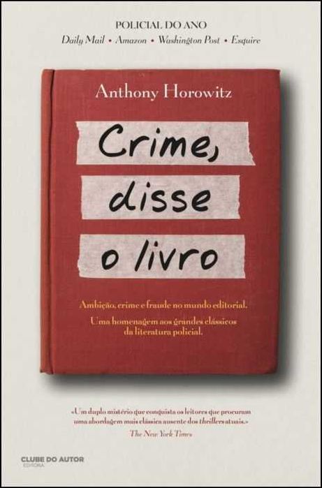 Livro “Crime, disse o livro” de Anthony Horowitz