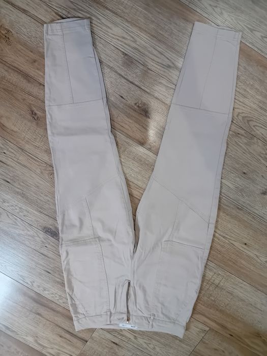 Spodnie beżowe S wysoki Stan