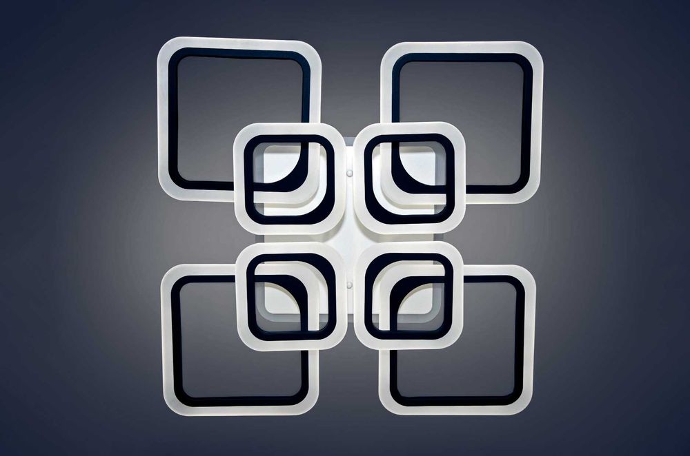 Led-060D/4+4 120Вт з підсвіткою люстра смарт світильник з пультом