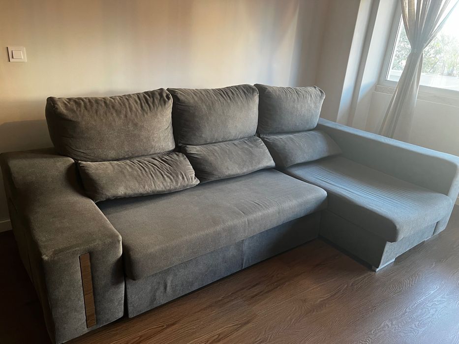 Sofá 2L + Chaise Long Camaro (270x150cm) - Cor : Nevada