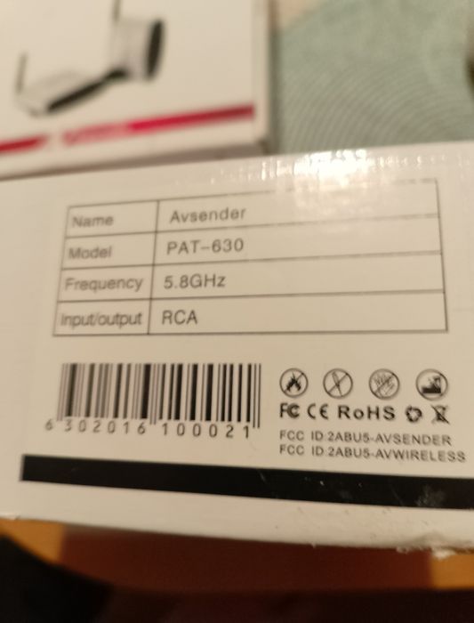 PAKITE AV sender . Bezprzewodowy transmiter sygnału TV