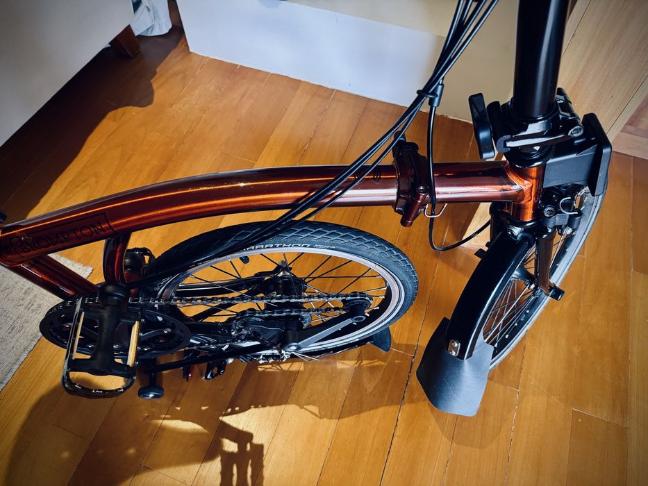 Brompton C Line 6 velocidades cor especial flame lacquer