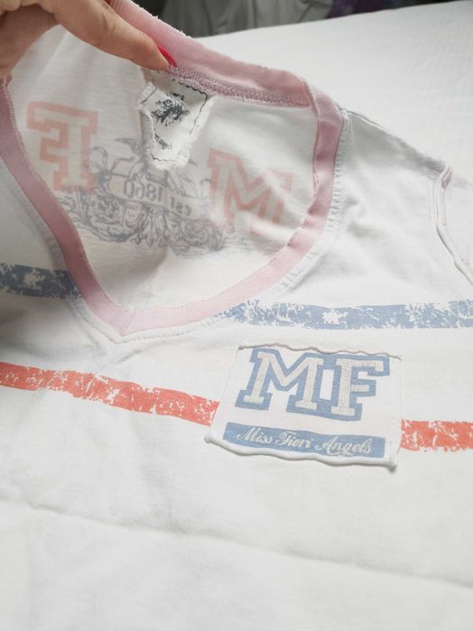 * Tshirt bawełniany *Miss Fiori Angels Biały *Wyjątkowy