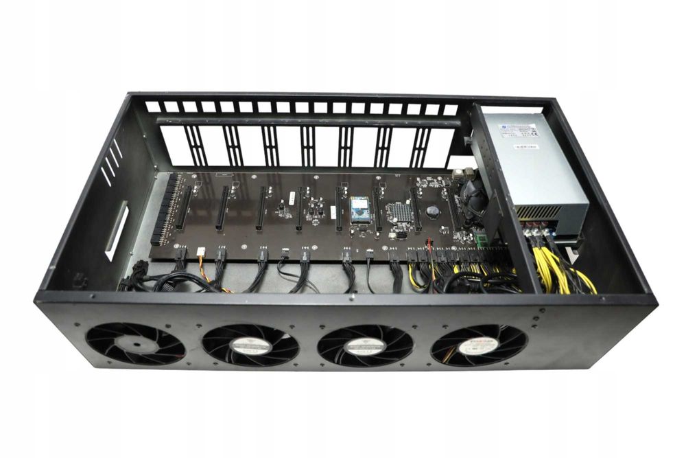 Obudowa koparki kryptowalut 8 kart graficznych BOX