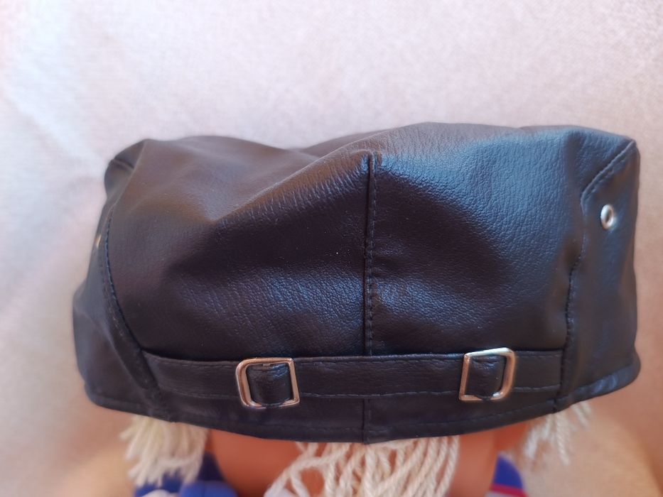 Кепка, фуражка кожаная, 55-56 см