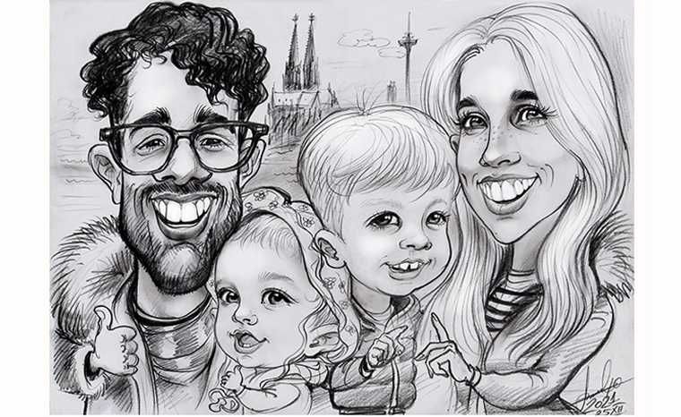 Шарж у подарунок. Шарж по фото. Подарунок на свято. Портрет по фото.