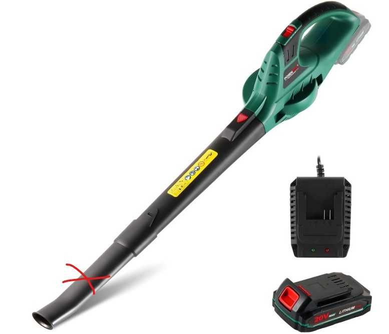 Akumulatorowa dmuchawa do liście, 2 biegi, bateria 2Ah 20V POSENPRO