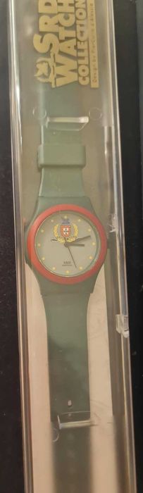 Relógio SRD Watch Collection - Verde e Vermelho com Brasão - NUNCA USADO (caixa selada)