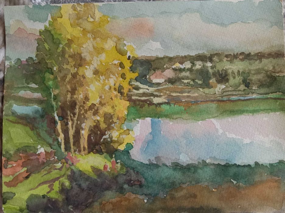 Пейзажі, роботи аквареллю.