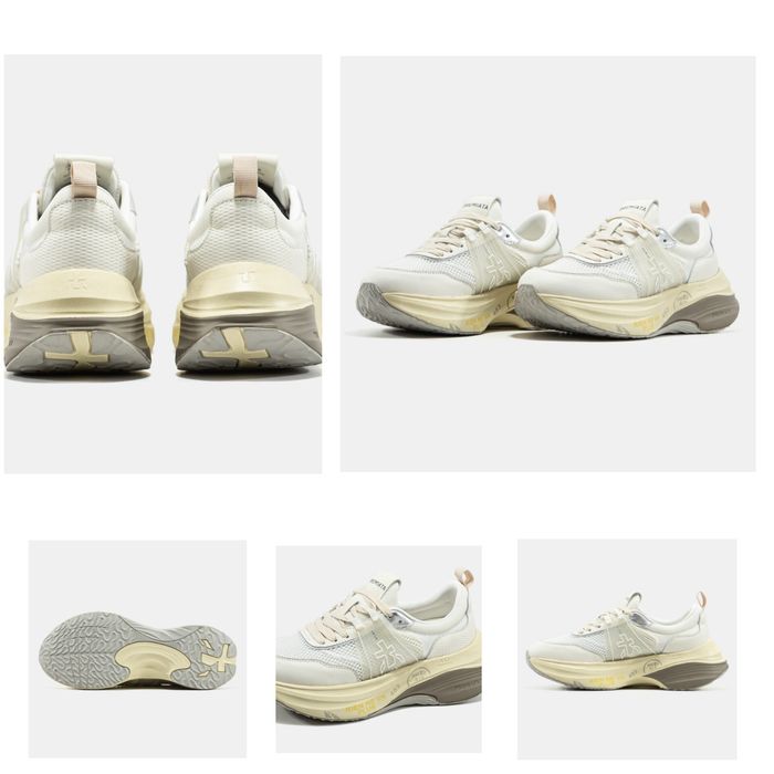 р36-41 Кросівки Premiata Hill Black Beige White Leopard