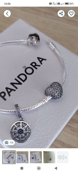 Charms zawieszka do Pandora serce nowy klips blokujący