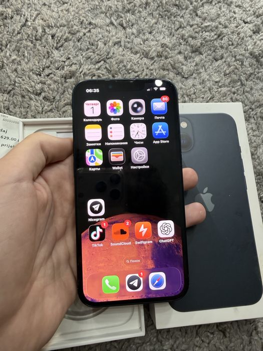 Apple Iphone 13 128gb 5g не открывался ни разу,акб под замену