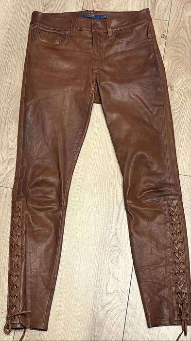 RALPH LAUREN Spodnie Damskie, Skóra Jagnięca roz. 6