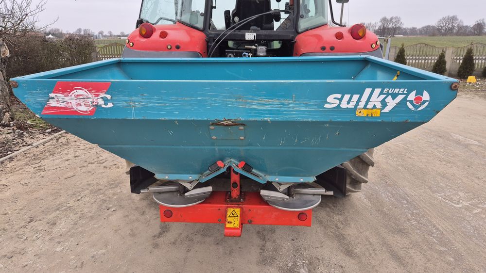 Rozsiewacz nawozu sulky dr polecam dwu talerzowy polecam 1000kg