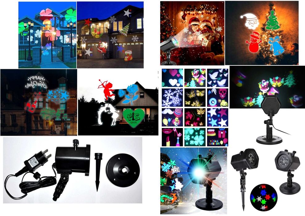 Projektor Laserowy Led 12w1 do Dom Świąteczny Star Ogrodowy STUDNIÓWKA