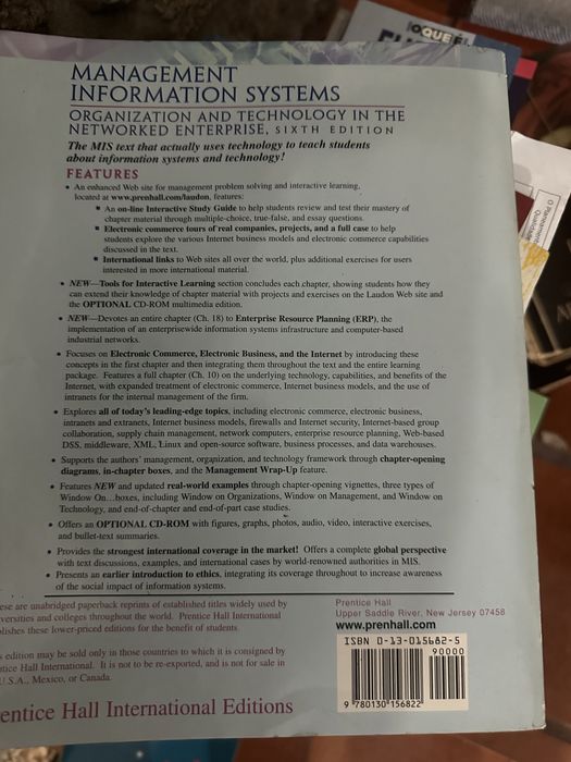 Livro Management Information Systems de Kenneth Laudon e Jane Laudon