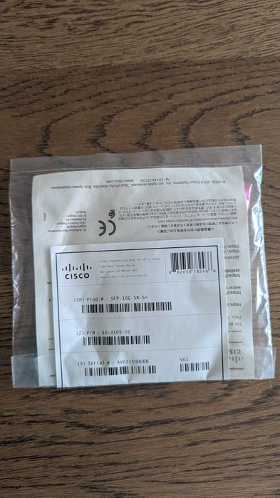 Transceiver Cisco SFP-10G-SR-S 10Gbps Original Novo