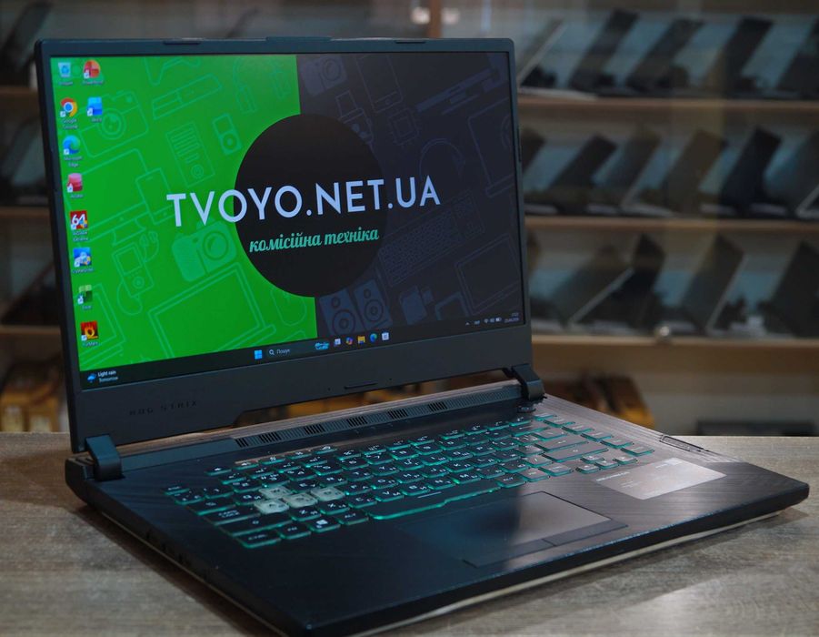 ГАРАНТІЯ Asus ROG Strix G15 (IPS/Core i5-10300H/RAM 16ГБ/SSD 512ГБ/GTX 1650TI 4ГБ)TVOYO