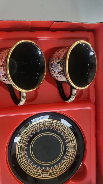 Кофейный сервиз,нaбір кавовий з позолотою