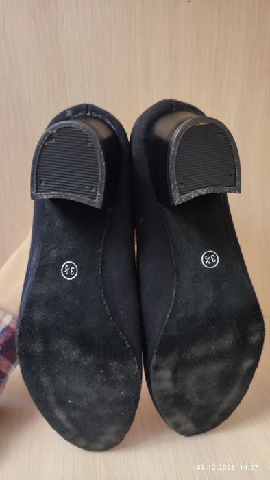 Туфлі чорні для бальних танців 23см.