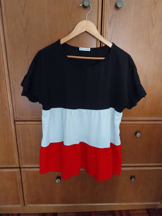 Blusa tricolorida, New Collection, Nova, XXL/3XL