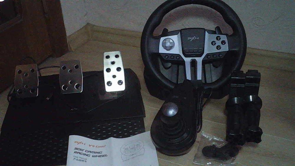 Игровой руль PXN V9 GEN2 с педалями и коробкой передач