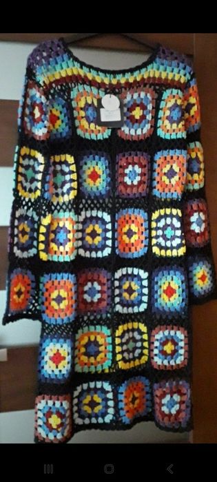 Sukienka wełniana ażurowa L